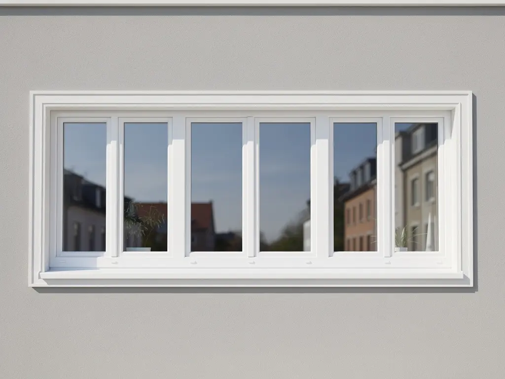 Fenêtres PVC blanches posées en rénovation sur une maison de ville